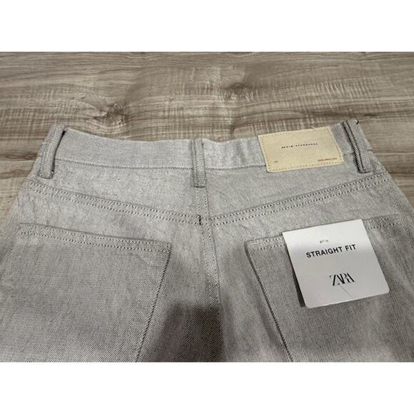 NWT ZARA Men's Button Fly Straight Fit Jeans - Size 28 - Picture 11 of 16